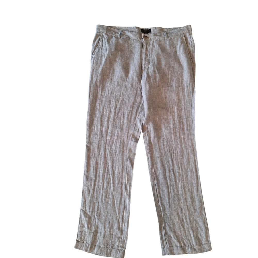 Club‎ Room Linen Pant Men's Large Casual Summer Beach Cruise Trousers 36W/32L